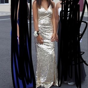 Gold prom dress